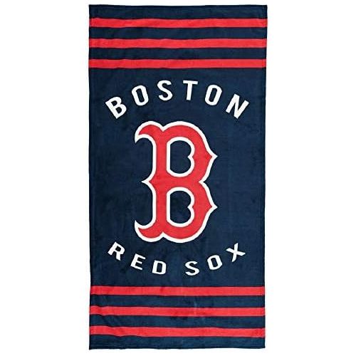  The Northwest Company MLB Boston Red Sox Striped Beach Towel, 30 x 60-inches