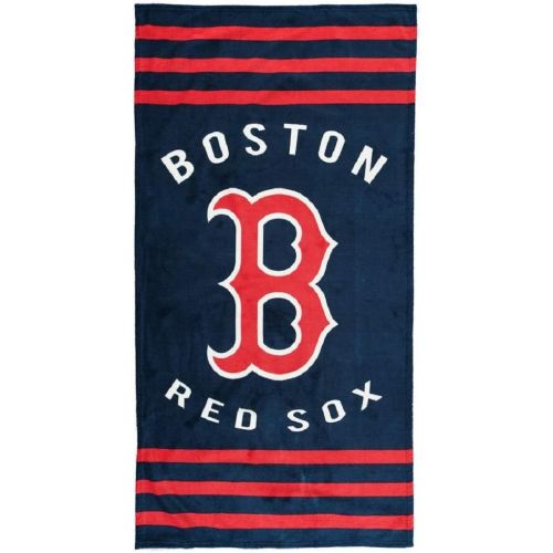  The Northwest Company MLB Boston Red Sox Striped Beach Towel, 30 x 60-inches