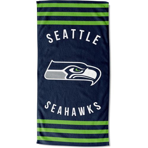  The Northwest Company Seattle Seahawks 30 x 60 Striped Beach Towel