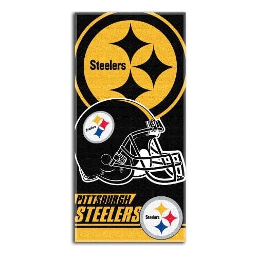  The Northwest Company NFL Pittsburgh Steelers Double Covered Beach Towel, 28 x 58-Inch