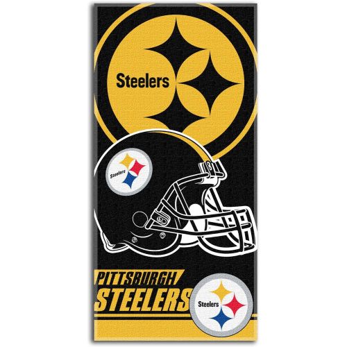  The Northwest Company NFL Pittsburgh Steelers Double Covered Beach Towel, 28 x 58-Inch