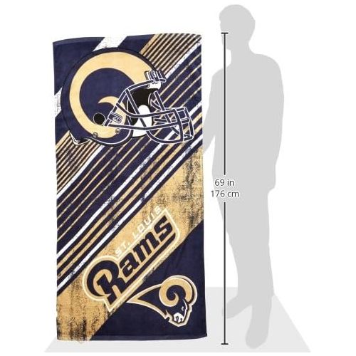  The Northwest Company NFL St. Louis Rams Diagonal Beach Towel