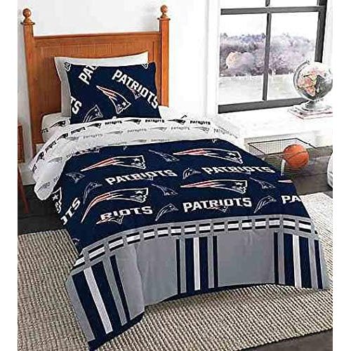  The Northwest Company NFL New England Patriots Twin Bed in a Bag Complete Bedding Set #729445576