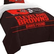 Northwest NFL Cleveland Browns Twin Comforter and Sham, One Size, Multicolor