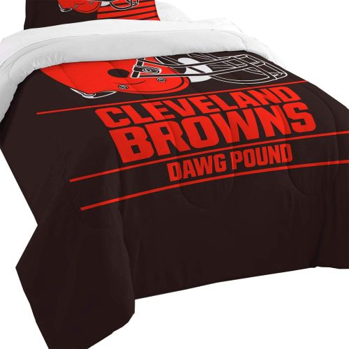  Northwest NFL Cleveland Browns Twin Comforter and Sham, One Size, Multicolor