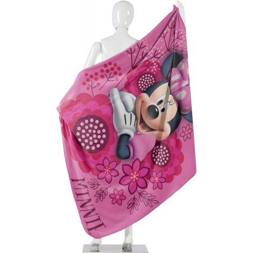  The Northwest Company Disneys Minnies Bowtique, So Many Bows Fleece Throw Blanket, 45 x 60, Multi Color