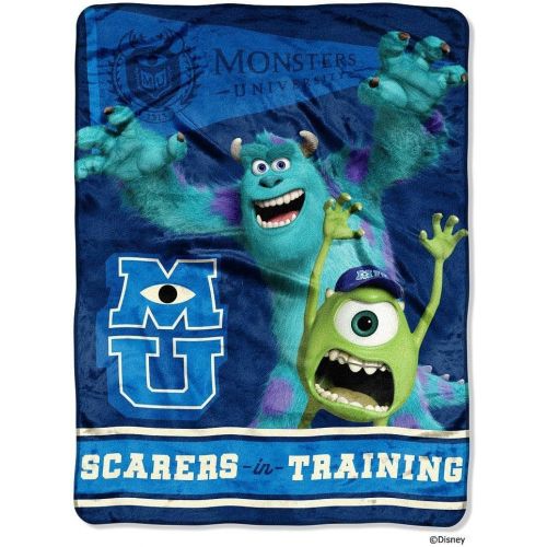  The Northwest Company Disney Monsters Inc University Scarers in Training Micro Raschel Throw Blanket 46x60 (116cm x 152cm)