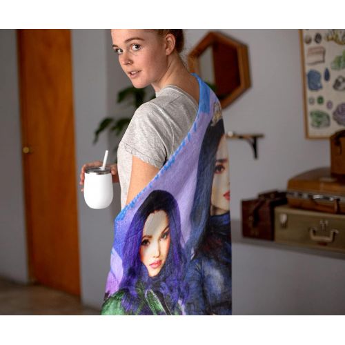  The Northwest Company Disney Descendants 3 Wicked Friends Mal Evie Micro Raschel Fleece Throw Blanket 46 x 60 (116cm x 152cm)