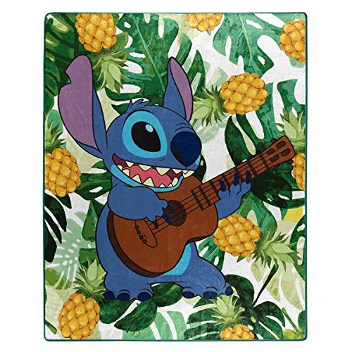  The Northwest Company Disney Lilo & Stitch Feeling The Tunes Silk Touch Throw Blanket 50 x 60 (127cm x 152cm)