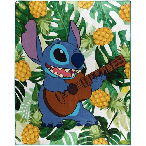  The Northwest Company Disney Lilo & Stitch Feeling The Tunes Silk Touch Throw Blanket 50 x 60 (127cm x 152cm)