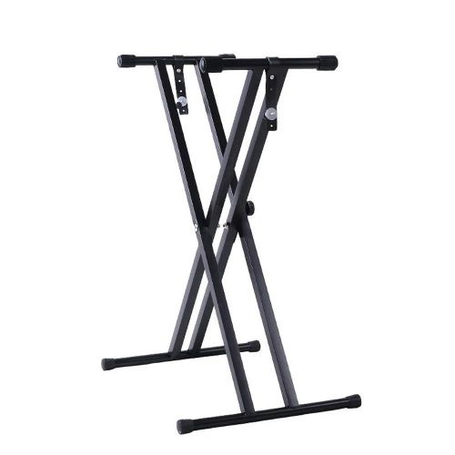  The ONE Music Group Piano Keyboard Stand Heavy-Duty, Double-X, Pre-Assembled, Infinitely Adjustable with Locking Straps