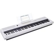 The ONE Music Group The ONE Smart Stage Piano Keyboard Pro, Portable Digital Piano with Hammer Action Keys, 88 Key Full Size Weighted Keyboard Piano, White