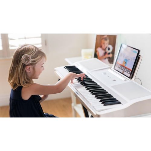  The ONE Music Group The ONE Smart Piano Keyboard with Lighted Keys, Electric Piano 61 keys, Home Digital Music Keyboard, Teaching Portable Keyboard Piano, Black
