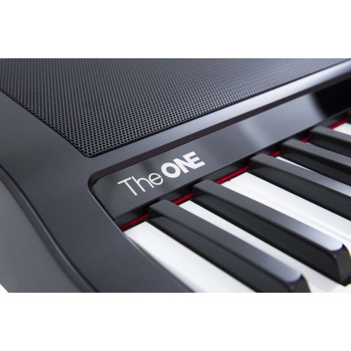  The ONE Music Group The ONE Smart Piano Keyboard with Lighted Keys, Electric Piano 61 keys, Home Digital Music Keyboard, Teaching Portable Keyboard Piano, Black