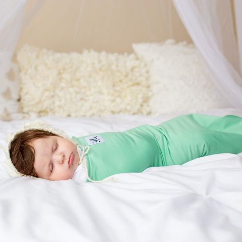  The Ollie Swaddle (Meadow) -Helps to Reduce The Moro (Startle) Reflex - Made from Custom Moisture-Wicking Material-No Overheating-Size Adjustable for All Months of Babies