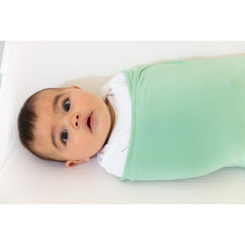  The Ollie Swaddle (Meadow) -Helps to Reduce The Moro (Startle) Reflex - Made from Custom Moisture-Wicking Material-No Overheating-Size Adjustable for All Months of Babies