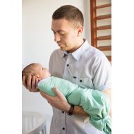 The Ollie Swaddle (Meadow) -Helps to Reduce The Moro (Startle) Reflex - Made from Custom...