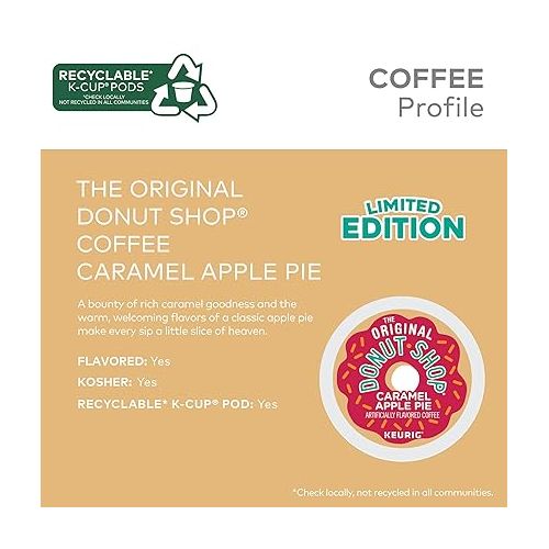  The Original Donut Shop Caramel Apple Pie Coffee, Keurig K-Cup Pod, Light Roast, 60 Count