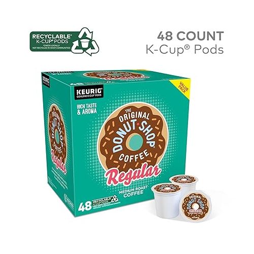  The Original Donut Shop Regular Keurig Single-Serve K-Cup Pods, Medium Roast Coffee, 48 Count