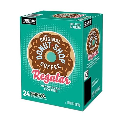  The Original Donut Shop Regular Keurig Single-Serve K-Cup Pods, Medium Roast Coffee, 96 Count (4 Packs of 24)