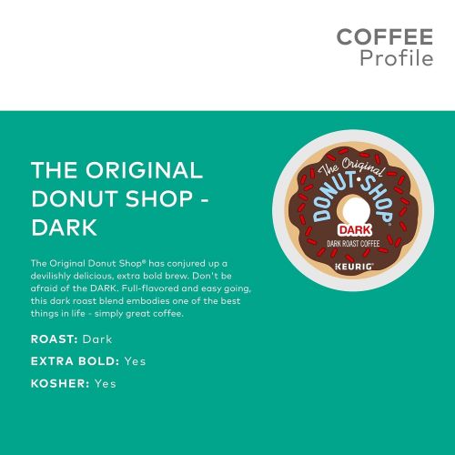  [아마존 핫딜] [아마존핫딜]The Original Donut Shop Dark, Keurig Single-Serve K-Cup Pods, Dark Roast Coffee, 72 Count (6 Boxes of 12 Pods)