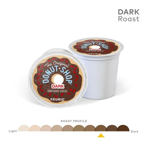  [아마존 핫딜] [아마존핫딜]The Original Donut Shop Dark, Keurig Single-Serve K-Cup Pods, Dark Roast Coffee, 72 Count (6 Boxes of 12 Pods)