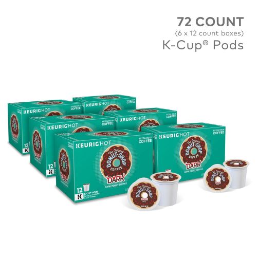  [아마존 핫딜] [아마존핫딜]The Original Donut Shop Dark, Keurig Single-Serve K-Cup Pods, Dark Roast Coffee, 72 Count (6 Boxes of 12 Pods)