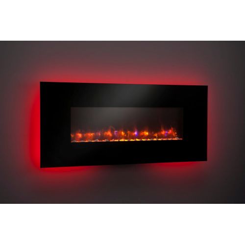  The Outdoor GreatRoom Company Outdoor Great Room 50-Inch Gallery Linear Electric LED Fireplace, Includes LED Backlighting, Heater, IR Remote, 6-Feet Cord and Stonefire Media