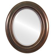 The Oval and Round Mirror Store Oval Beveled Mirror in a Lancaster Style - Rubbed Bronze Finish (23x29 inches)