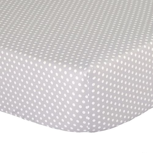  Grey Damask and Dot Print 4 Piece Baby Crib Bedding Set by The Peanut Shell