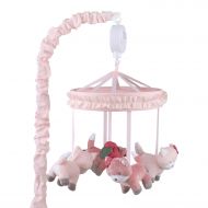 Rose Pink Fox Musical Baby Crib Mobile by The Peanutshell