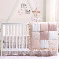 Grace 5 Piece Baby Girl Dusty Pink Crib Bedding Set by The Peanut Shell