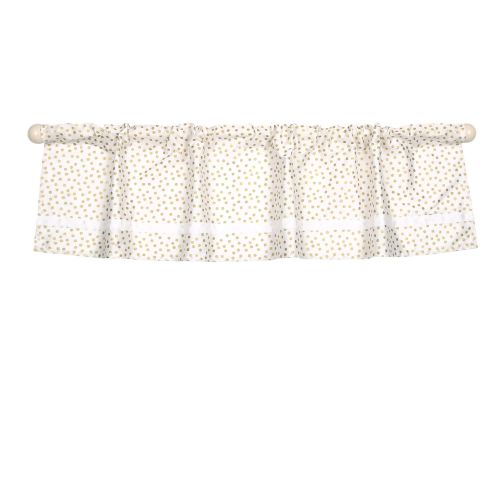  Gold Confetti Dot Print Window Valance by The Peanut Shell - 100% Cotton Sateen