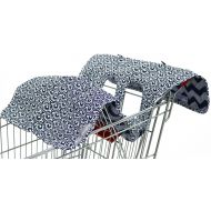 The Peanut Shell Extra-Large Easy-to-Use Blue Scallop Shopping Cart and High Chair Cover