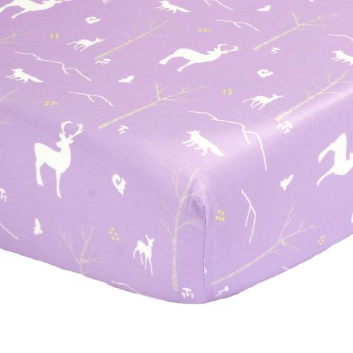  The Peanut Shell Wild & Free Patchwork Pink/Purple Crib Bedding - 11 Piece Sleep Essentials Set