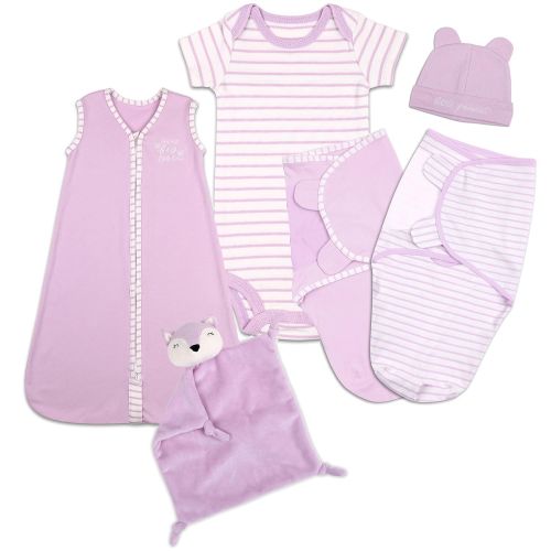  The Peanut Shell Wild & Free Patchwork Pink/Purple Crib Bedding - 11 Piece Sleep Essentials Set