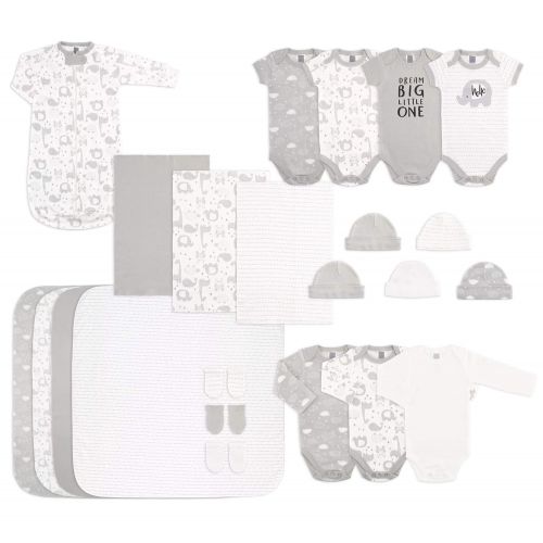  The Peanutshell Newborn Essentials Layette Gift Set for Baby Boys or Girls, 23 Piece