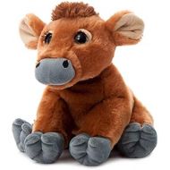 The Petting Zoo, Lash'z Cow Stuffed Animal, Gifts for Girls, Brown Cow Plush Toy 12 inches