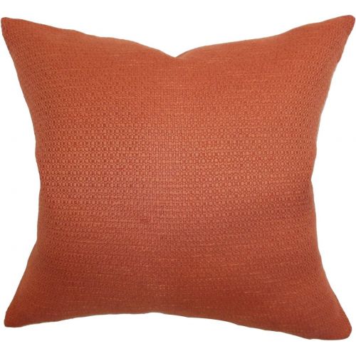  The Pillow Collection Iduna Plain Pillow, Rust