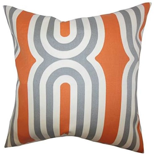  The Pillow Collection Persis Geometric Pillow, Orange