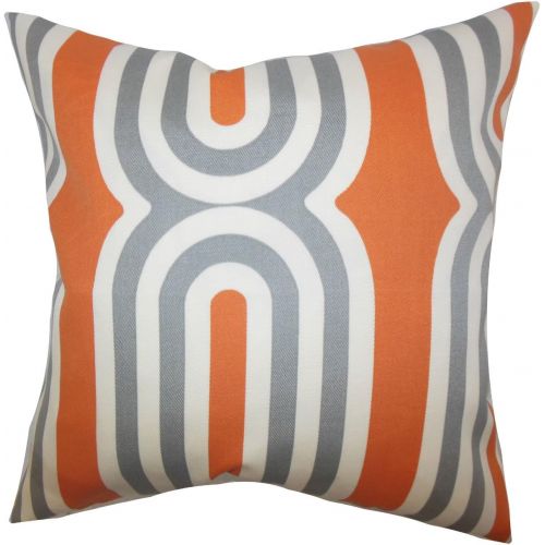  The Pillow Collection Persis Geometric Pillow, Orange