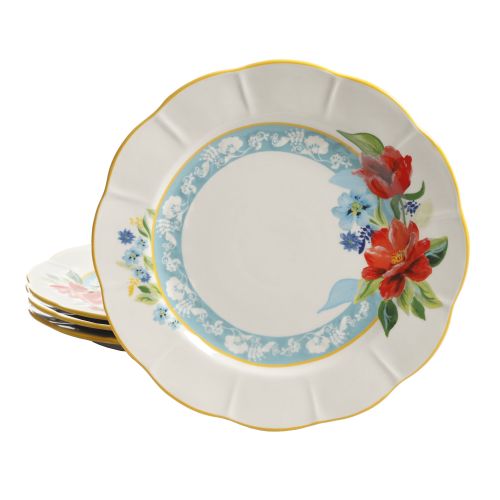  The Pioneer Woman Spring Bouquet 11-Inch Dinner Plates, Set of 4