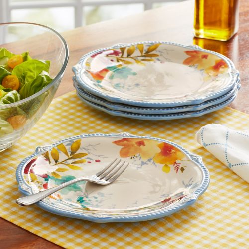  The Pioneer Woman Willow 8.75-Inch Salad Plates, Set of 4