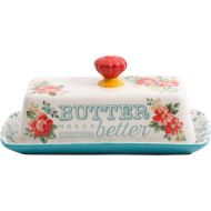The Pioneer Woman Vintage Floral Butter Dish Stoneware