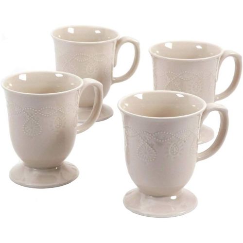  The Pioneer Woman Cowgirl Lace 4-Piece Mug Set (Linen)