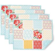 The Pioneer Woman Diamond Patchwork Placemat, Pack of 4, 14 in X 19 in