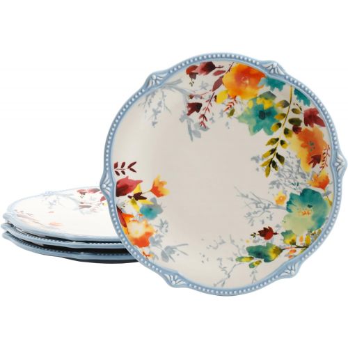  The Pioneer Woman Pioneer Woman Willow Plates 10.75 Dinner Plate 4 Pieces Set Dish Set (3)
