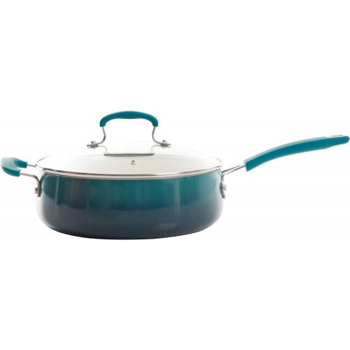  The Pioneer Woman Classic Belly 10-Piece Cookware Set, OCEAN TEAL