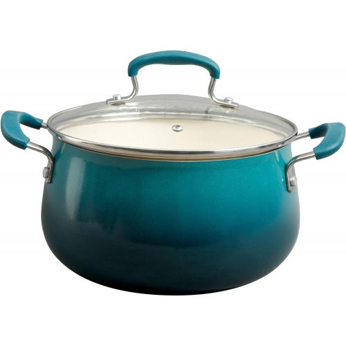  The Pioneer Woman Classic Belly 10-Piece Cookware Set, OCEAN TEAL