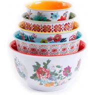 The Pioneer Woman 10-Piece Nesting Mixing Serving Bowl Set features Unique Vibrant Colors